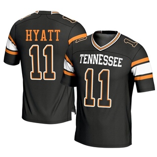 Jalin Hyatt Game Black Men's Tennessee Volunteers Replica Football Jersey