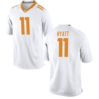 Jalin Hyatt Game White Men's Tennessee Volunteers Jersey