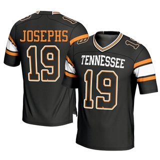 Joshua Josephs Game Black Men's Tennessee Volunteers Replica Football Jersey